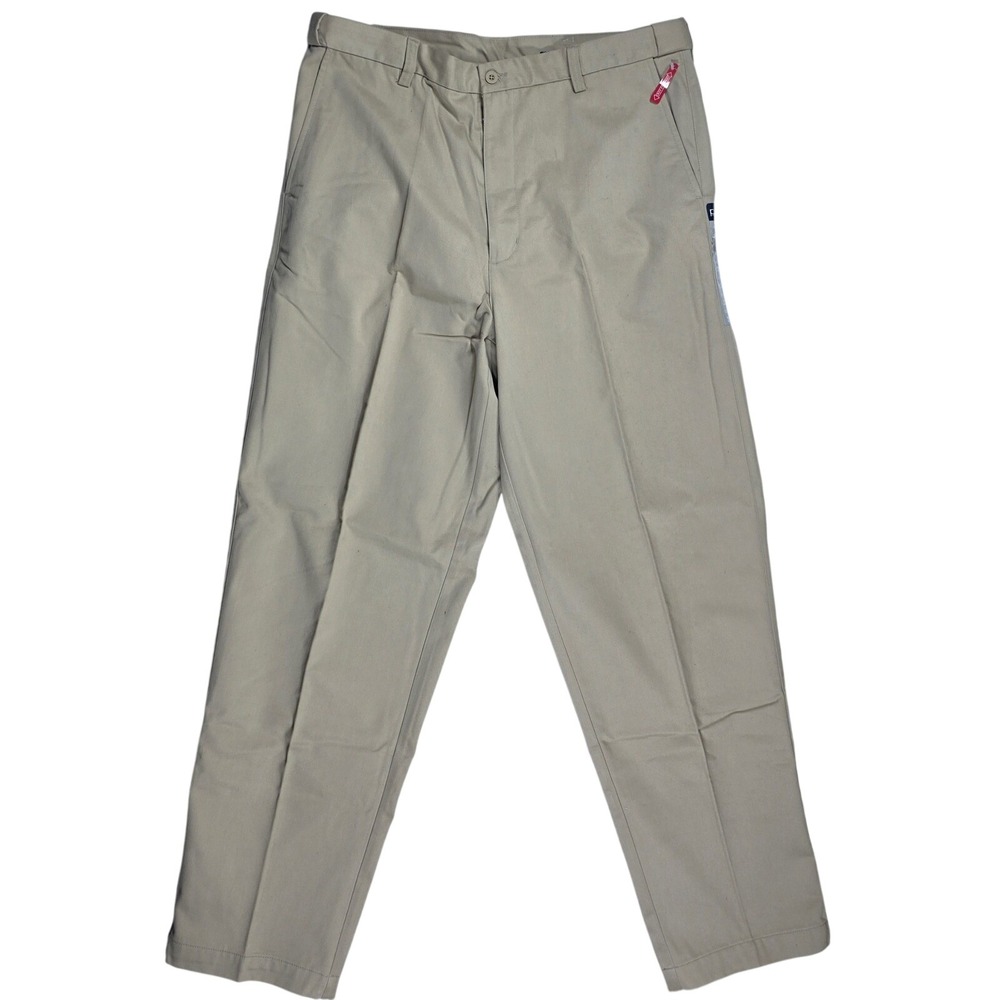Puritan Men's Easy Fit Laundered Khaki Flat Front Pants Barley 38x34 NWT